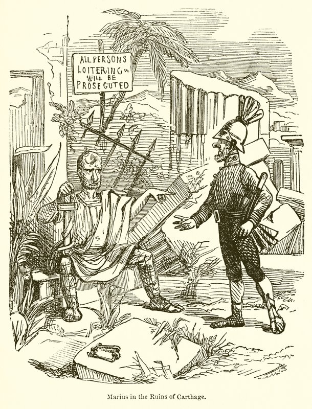 Mario en las Ruinas de Cartago de John Leech