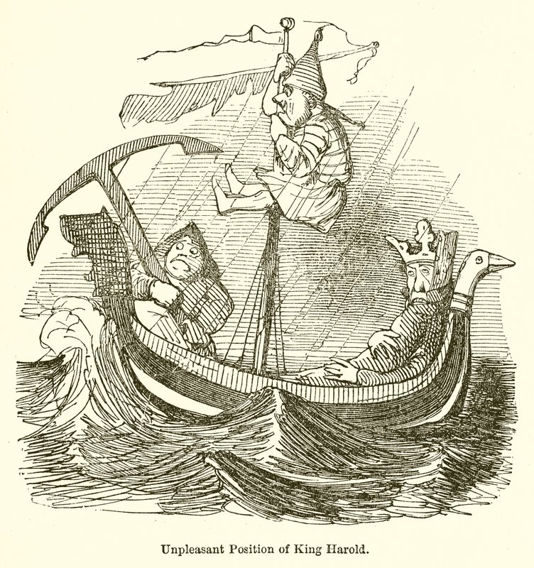 Posición Desagradable del Rey Harold de John Leech