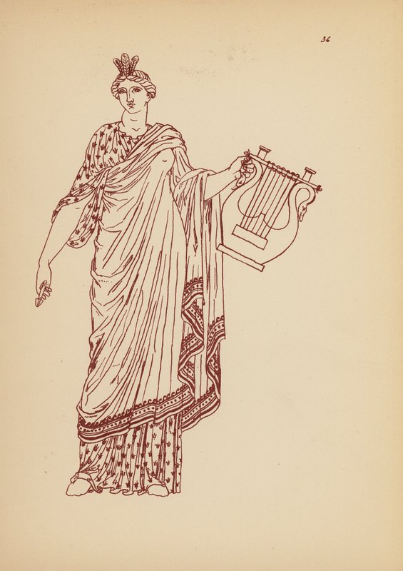 Traje femenino de la Antigua Grecia (litografía) de John Moyr Smith