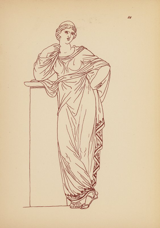 Traje femenino de la Antigua Grecia (litografía) de John Moyr Smith