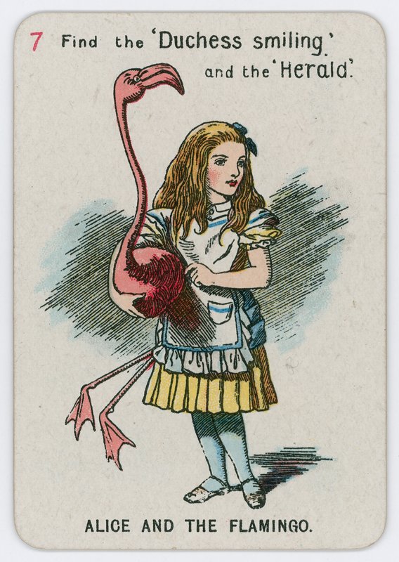 Alicia y el flamenco de John Tenniel