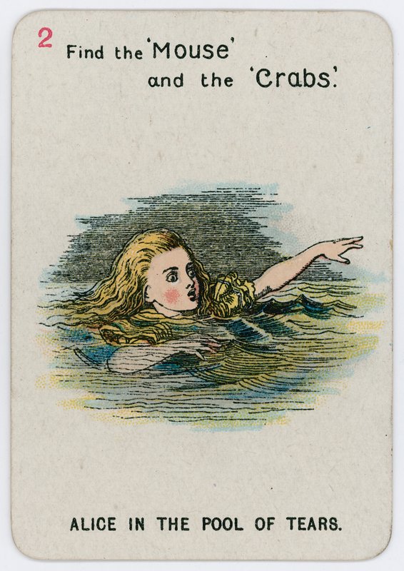 Alicia en el charco de lágrimas de John Tenniel
