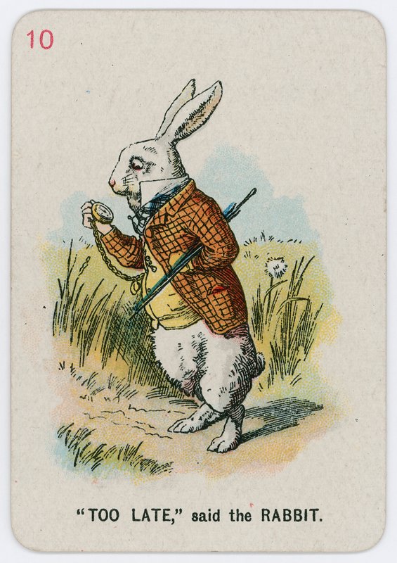 Demasiado tarde, dijo el Conejo de John Tenniel