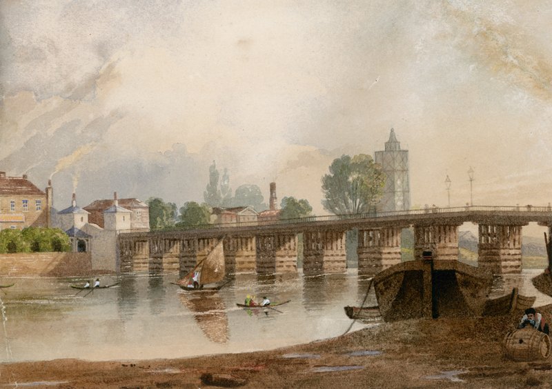 Puente viejo de Battersea de John Varley