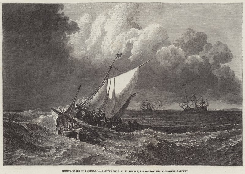 Barcos de pesca en tormenta de Joseph Mallord William Turner