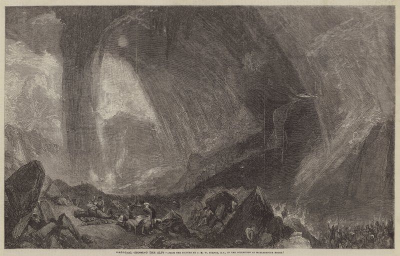 Aníbal cruzando los Alpes de Joseph Mallord William Turner