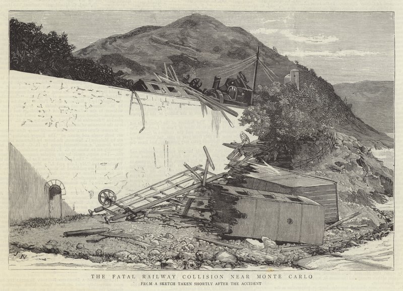 La colisión ferroviaria fatal cerca de Monte Carlo de Joseph Nash