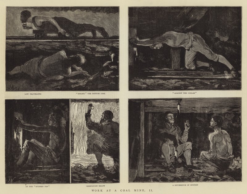 Trabajo en una mina de carbón, II de Joseph Nash