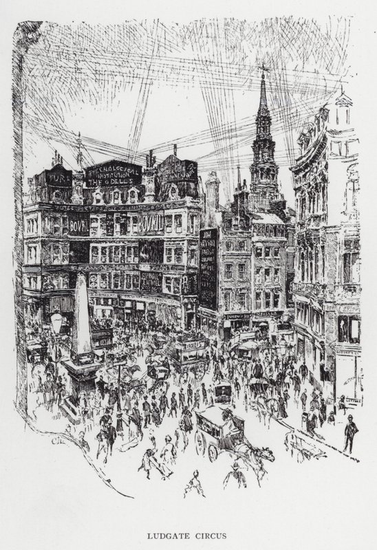 Circo de Ludgate de Joseph (after) Pennell