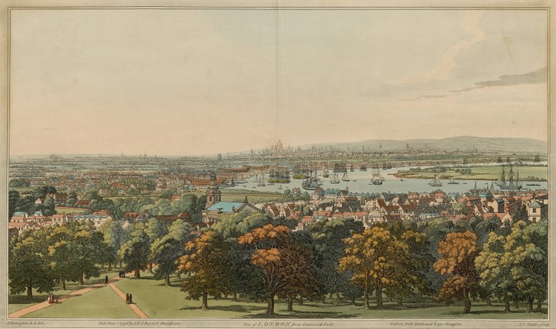 Vista de Londres desde el Parque Greenwich de Joseph Farington
