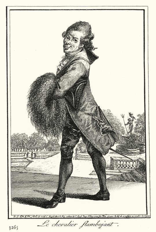 El caballero extravagante (grabado) de Joseph Franz von (after) Goez
