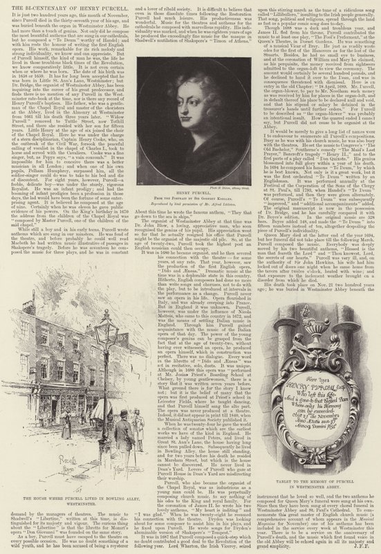 El bicentenario de Henry Purcell de Joseph Holland Tringham