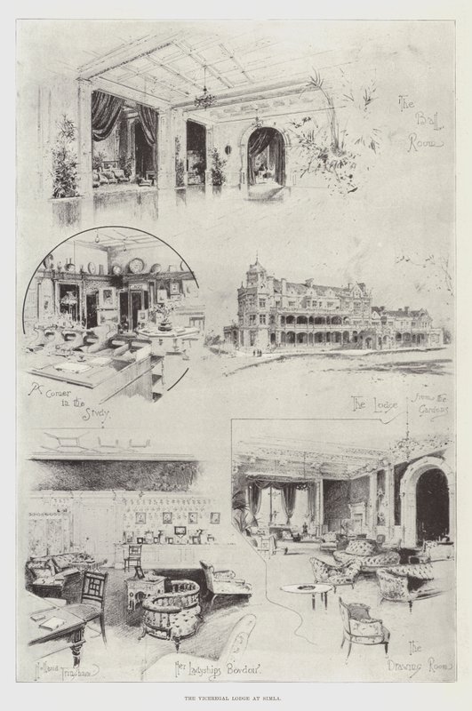 El Lodge Virreinal en Simla de Joseph Holland Tringham