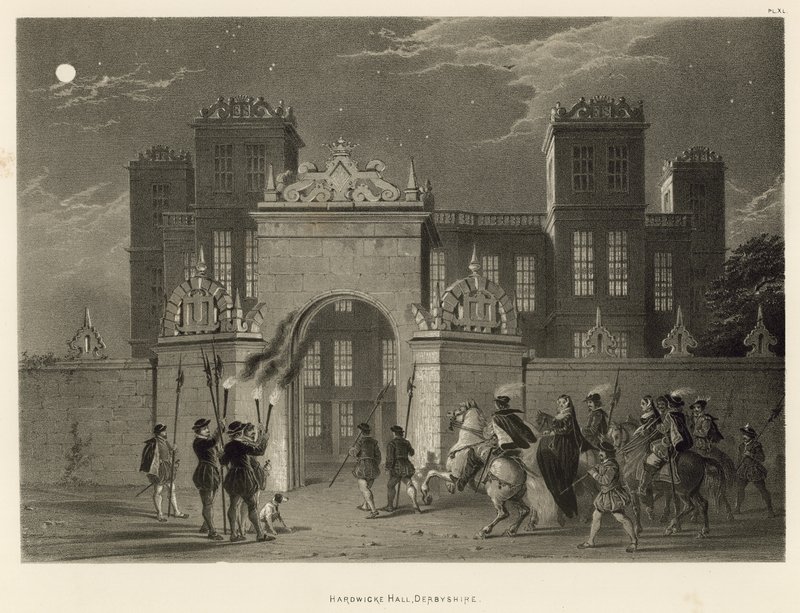 Hardwicke Hall, Derbyshire de Joseph Nash