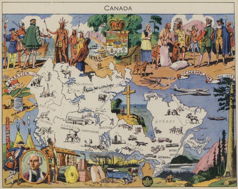 Canadá (litografía en color) de Joseph Porphyre Pinchon