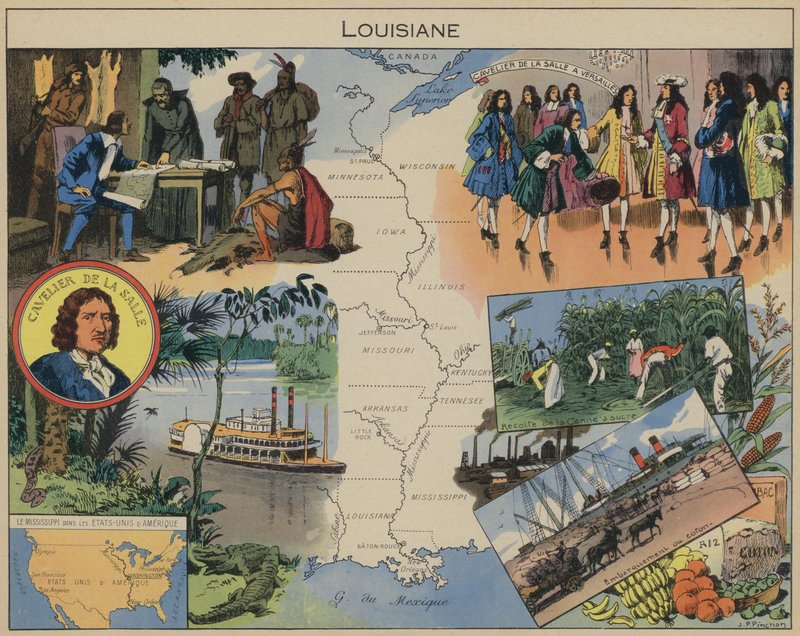 Luisiana (litografía en color) de Joseph Porphyre Pinchon