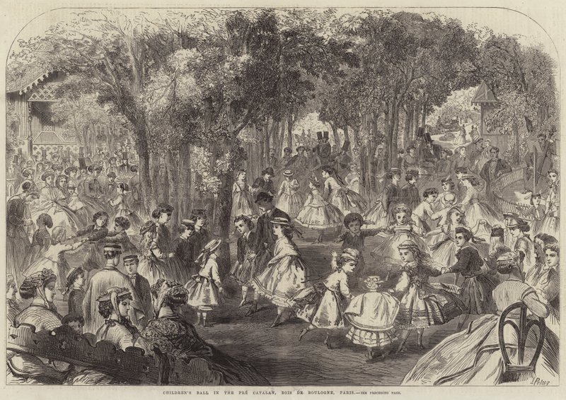 Baile infantil en el Pre Catalan, Bois de Boulogne, París de Jules Pelcoq