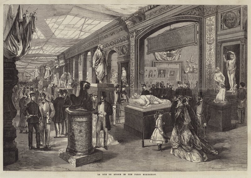 La Rue de Russie en la Exposición de París de Jules Pelcoq