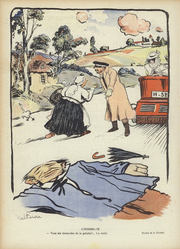 Compensación. Ilustración para Le Rire de Jules Abel Faivre