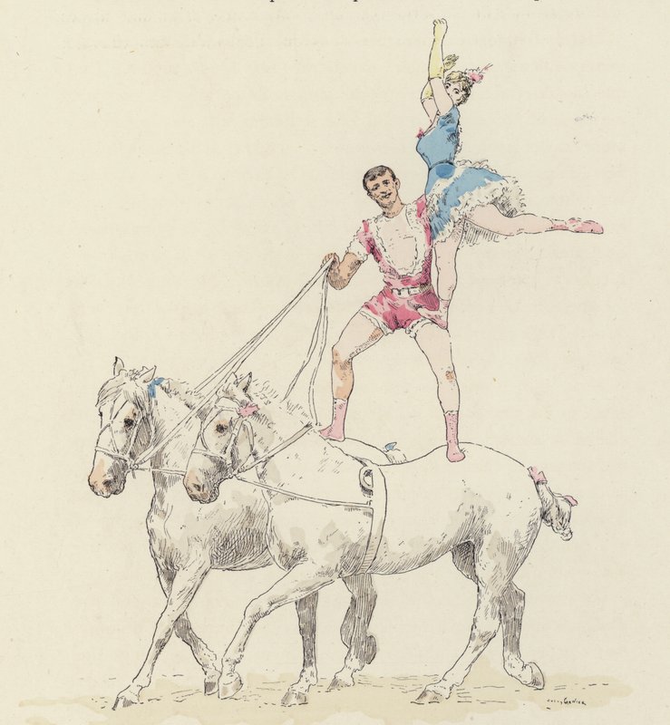 Acto de caballos de Jules Arsene (after) Garnier