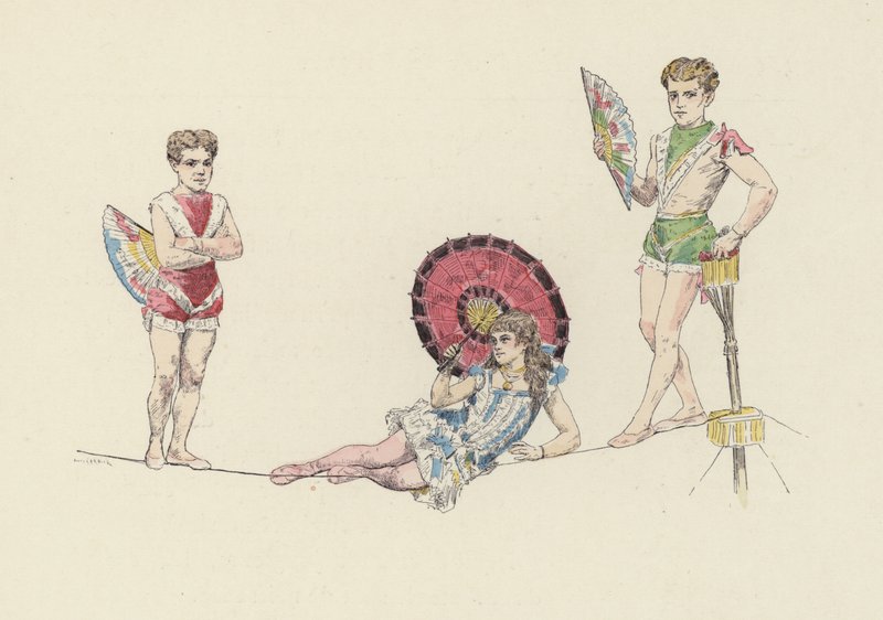 Artistas de cuerda floja de Jules Arsene (after) Garnier