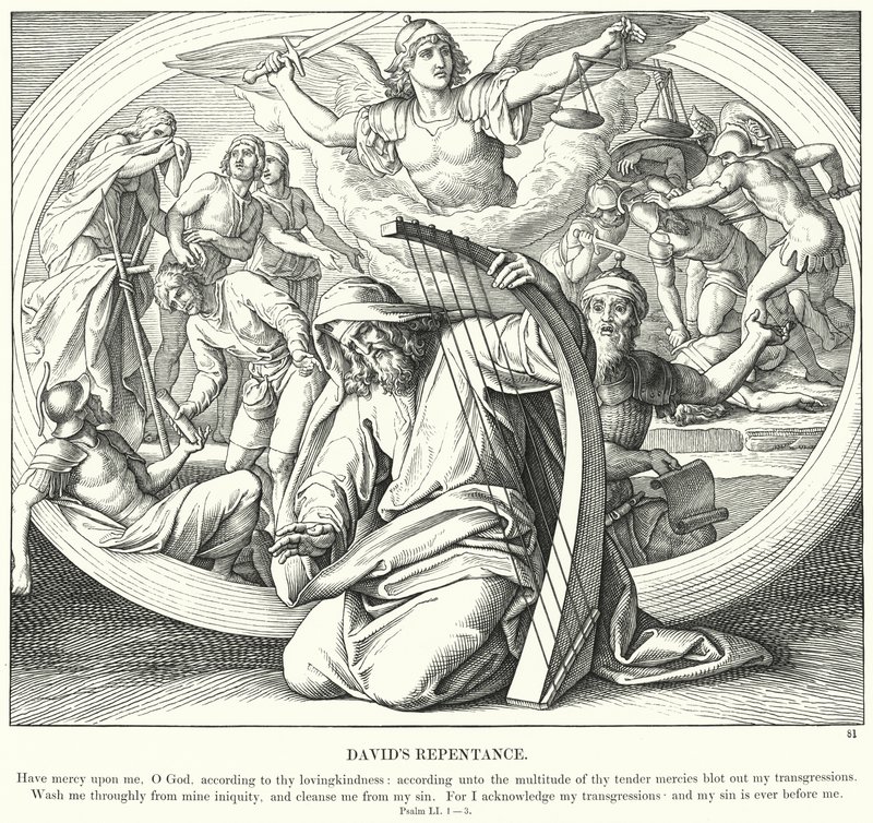 El Arrepentimiento de David de Julius (after) Schnorr von Carolsfeld