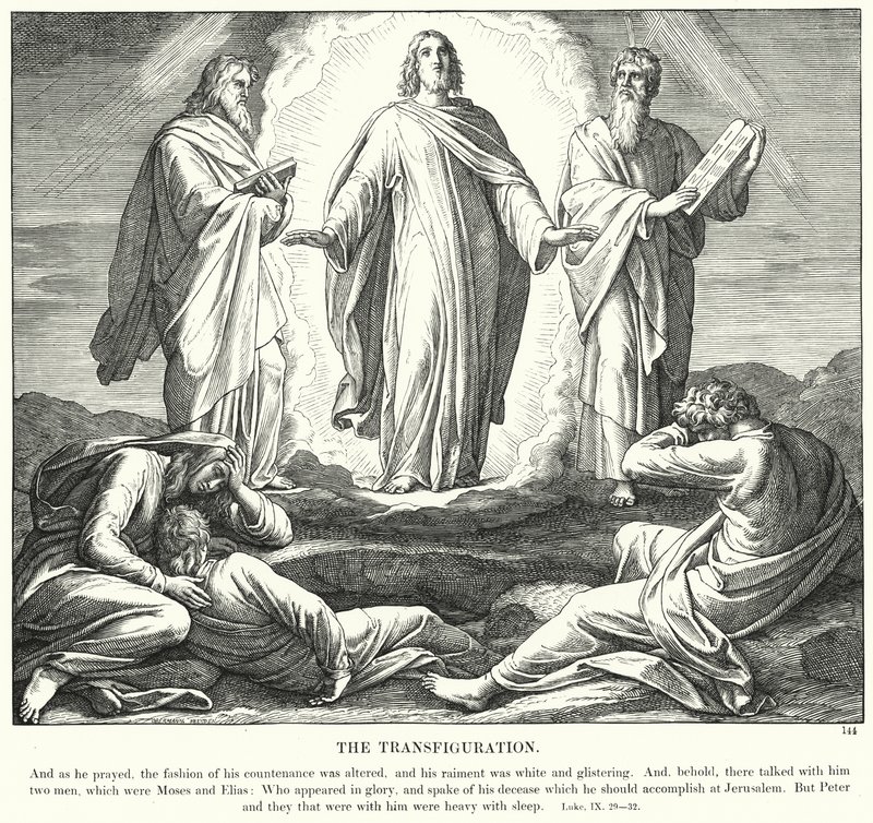 La Transfiguración (grabado) de Julius (after) Schnorr von Carolsfeld