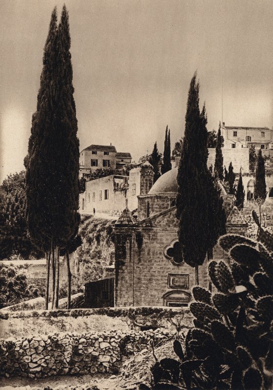 Nazaret, Iglesia de la Anunciación (foto b/n) de Karl Grober