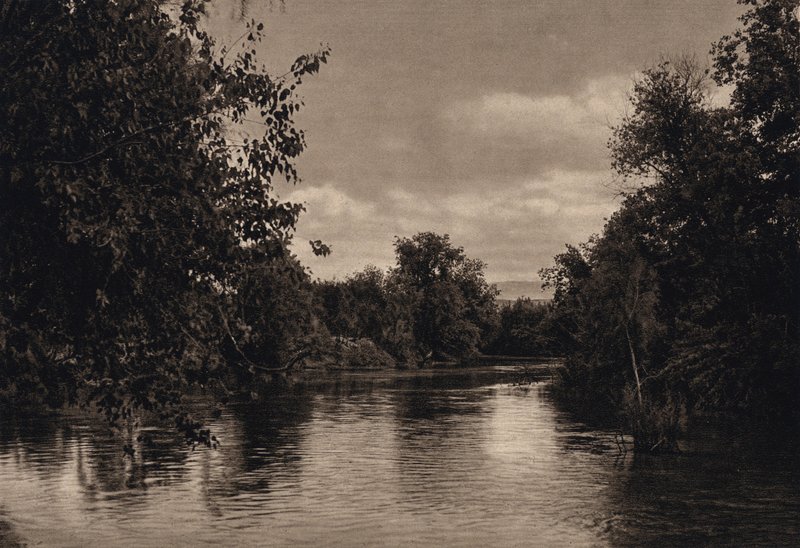 El Jordán (foto en blanco y negro) de Karl Grober