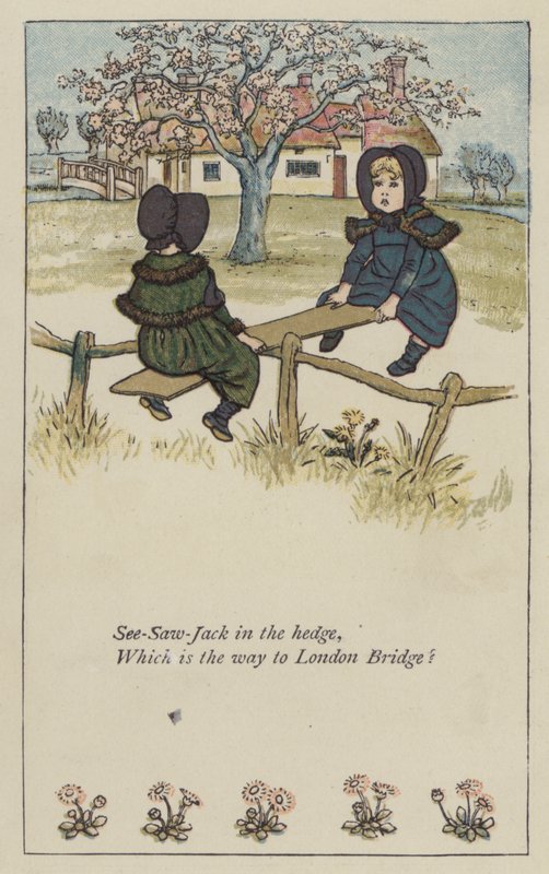Sube y baja-Jack en el seto de Kate (after) Greenaway