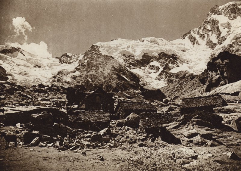 Italia: Monte Rosa (foto b/n) de Kurt Hielscher