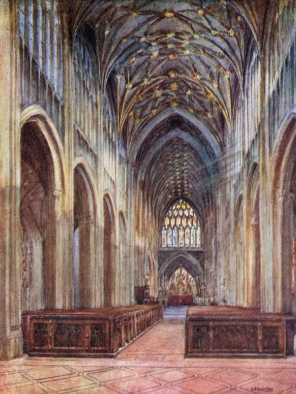 St Mary Redcliffe, mirando al este de Laura Annie Happerfield