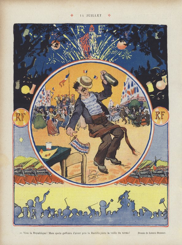 14 de julio. Ilustración para Le Rire de Leonce Burret