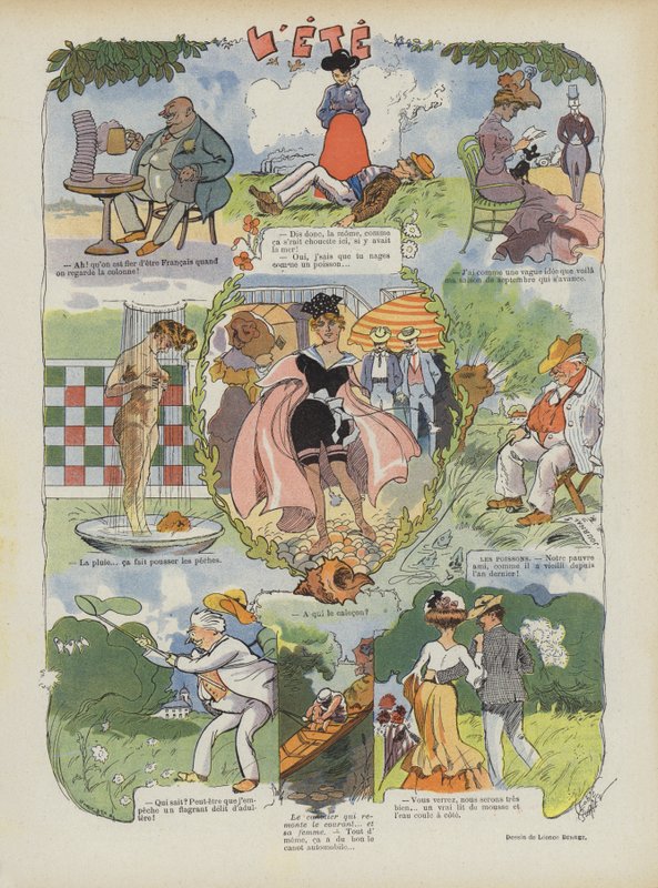 Verano. Ilustración para Le Rire de Leonce Burret