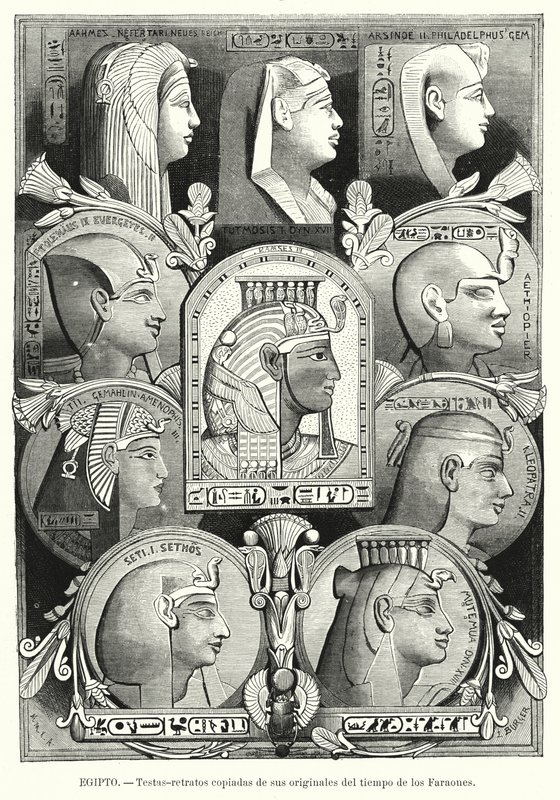 Cabezas de retratos del antiguo Egipto de Lothar Michael Burger