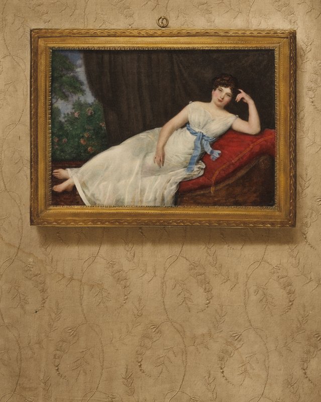 Retrato de una dama, descansando de Louis Francois Aubry