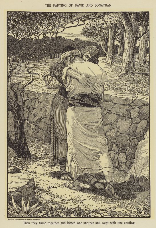 La despedida de David y Jonatán de Louis John Rhead