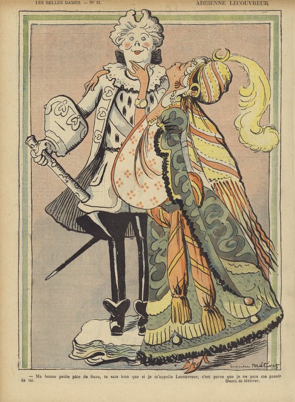 Adrienne Lecouvreur, Ilustración para Le Rire de Lucien Metivet