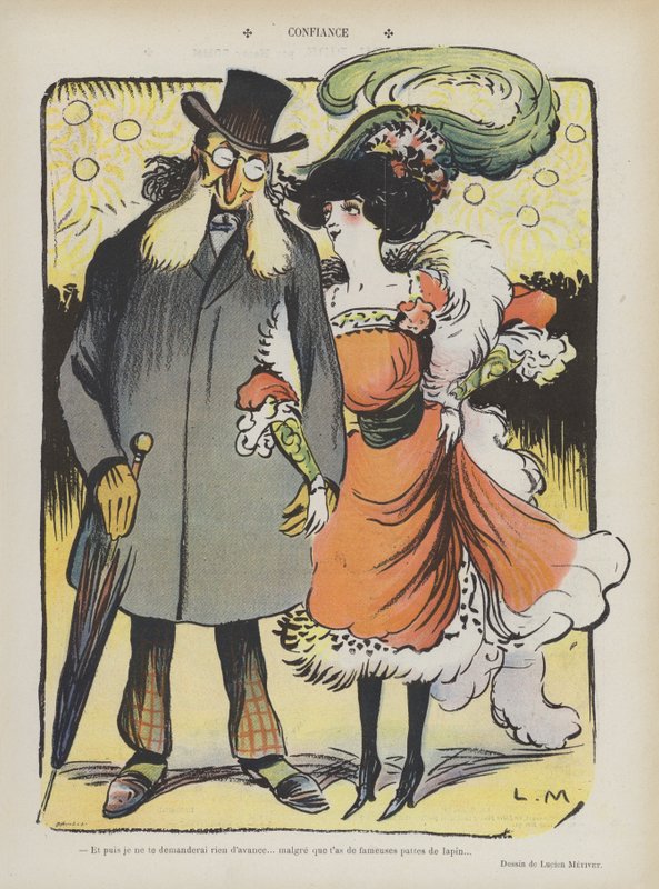 Confianza. Ilustración para Le Rire de Lucien Metivet