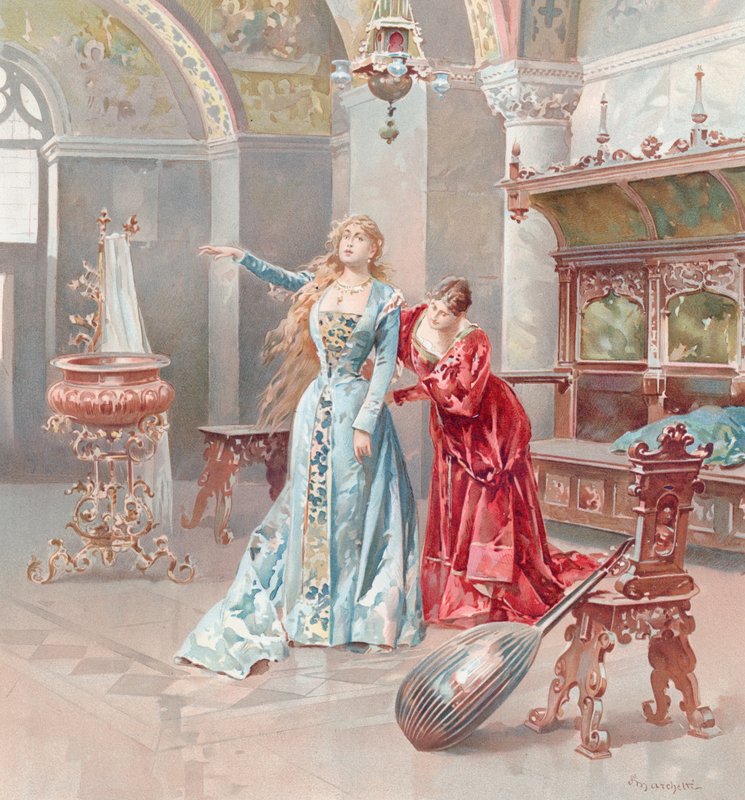 Ilustración para Otelo de Shakespeare de Ludovico Marchetti