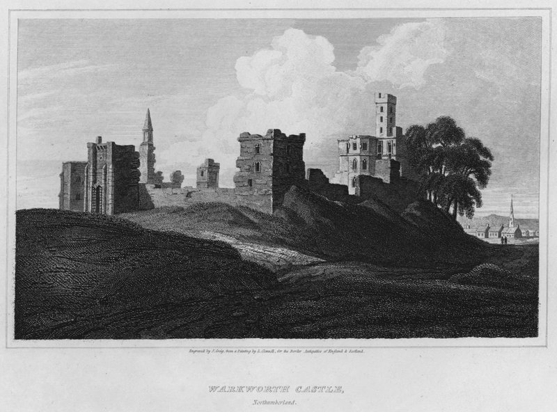 Castillo de Warkworth, Northumberland de Luke (after) Clennell