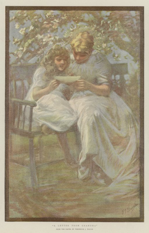 Una carta de la abuela (cromolito) de Marcella M. Walker