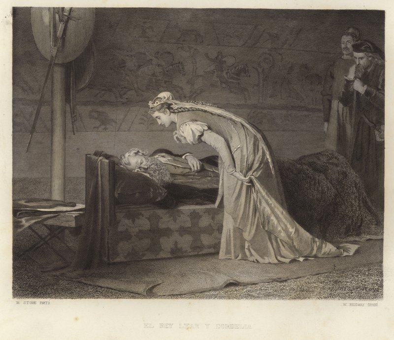 El rey Lear y Cordelia de Marcus Stone