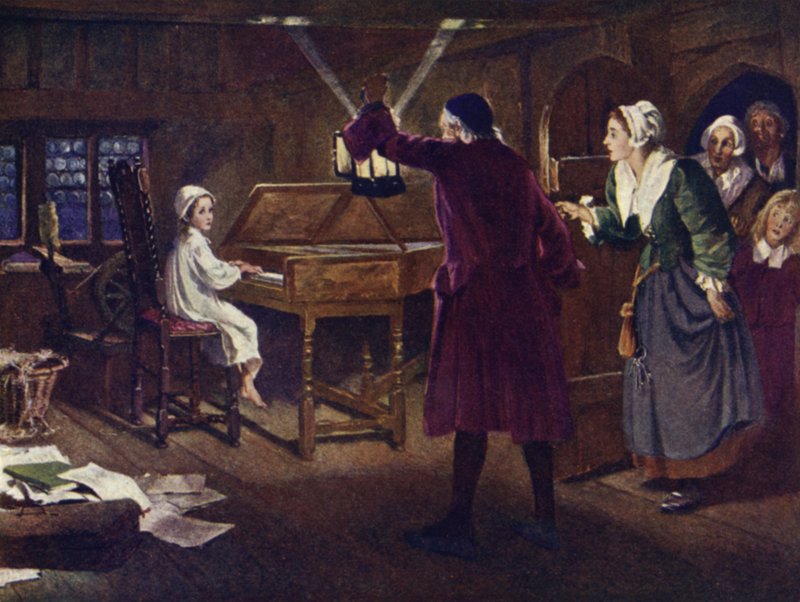 El niño Handel de Margaret Isabel Dicksee