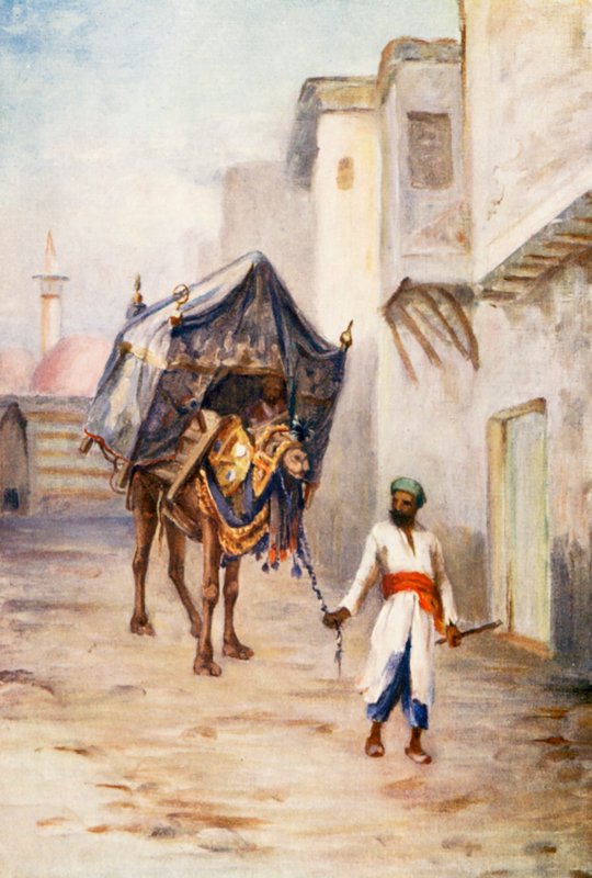 Camel Driver (litografía en color) de Margaret Thomas