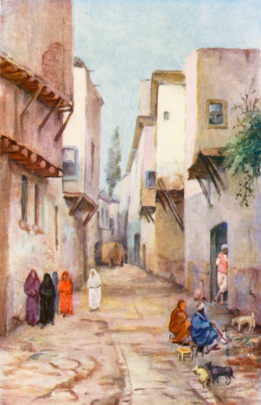 Straight Street, Damasco (litografía en color) de Margaret Thomas