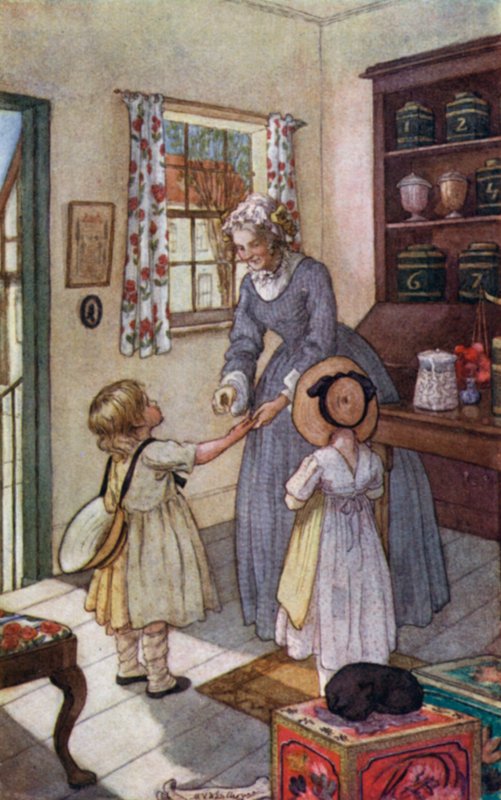 Ilustración para Cranford de la Sra. Gaskell de Mary V. Wheelhouse