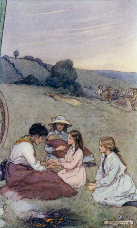 Escena de The Slowcoach, por Edward Verrall Lucas de Mary V. Wheelhouse