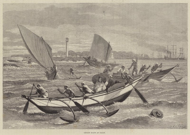 Barcos de Ceilán en Galle de Matthew White Ridley