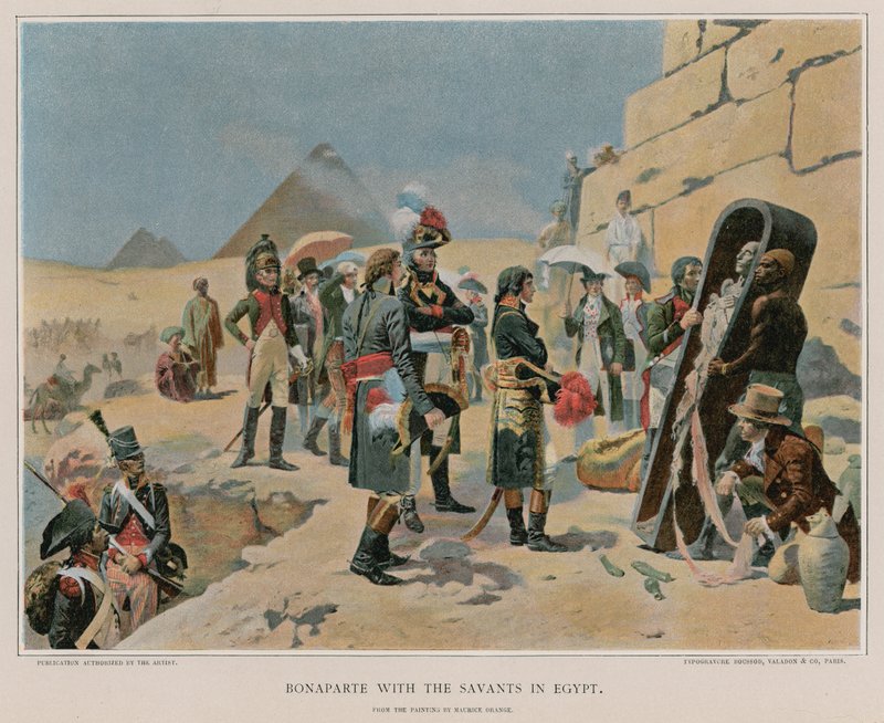 Bonaparte con los sabios en Egipto de Maurice Henri Orange